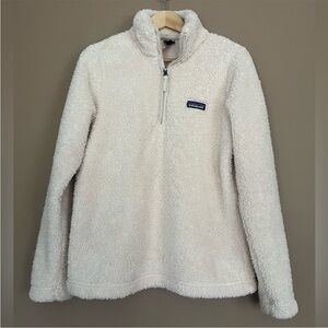 {Patagonia} Los Gatos 1/4 Zip Fleece Pullover Jacket in Cream - Womens Medium